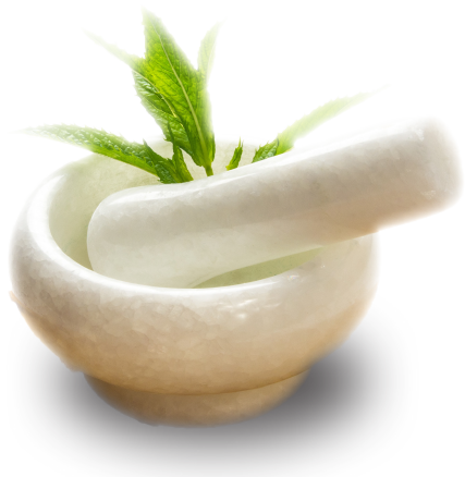 mortar bowl for crushing herbs